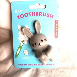 NEW Kikkerland Rabbit Bunny Suction Cup Toothbrush Holder KIDS KID child unisex